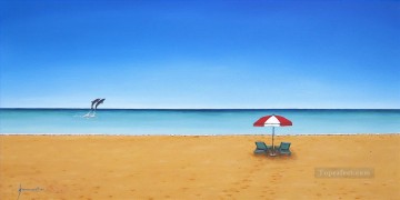 風景 Painting - カリブ海のビーチ